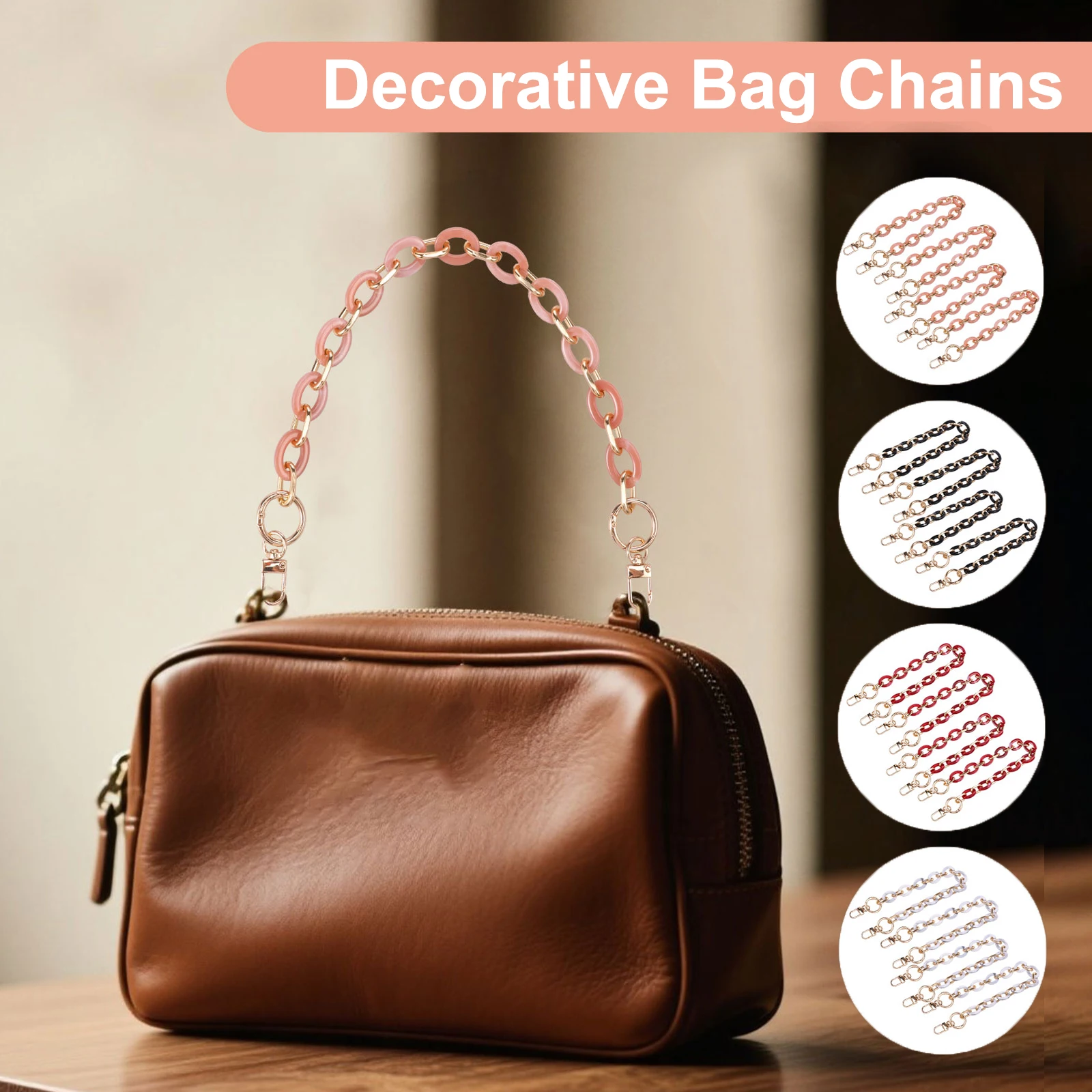 

4 шт. декоративная цепочка для сумки 40 см, сменный ремень для сумки с карабином, ремни для сумки, цепочки для очков, цепочки для чехла для телефона, детали «сделай сам»