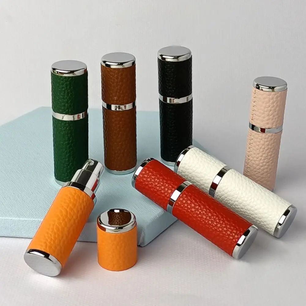 

Pump 5ml Leather Bottle Portable Empty Fragrance Spray Bottle Mini Ultral Fine Mist Pocket Dispenser Women