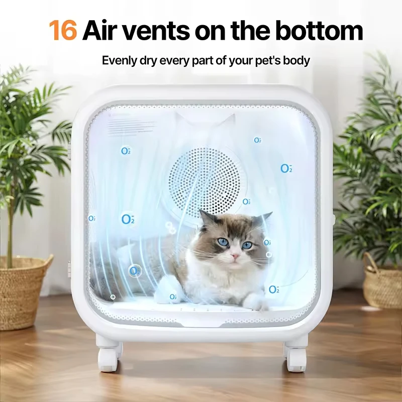 

Factory Pet 360° Efficient Automatic Silent Pet Dryer Box with Intelligent Temperature Control Ideal for Cats and Small Dogs 75L