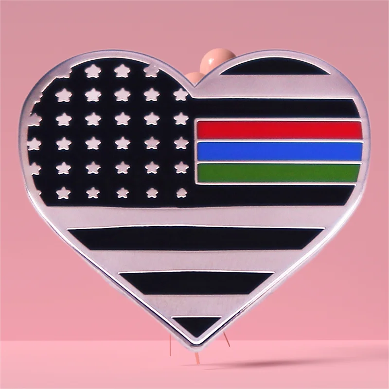 Ster Spangled Banner Love Broche Metalen Emaille Badge Accessoires