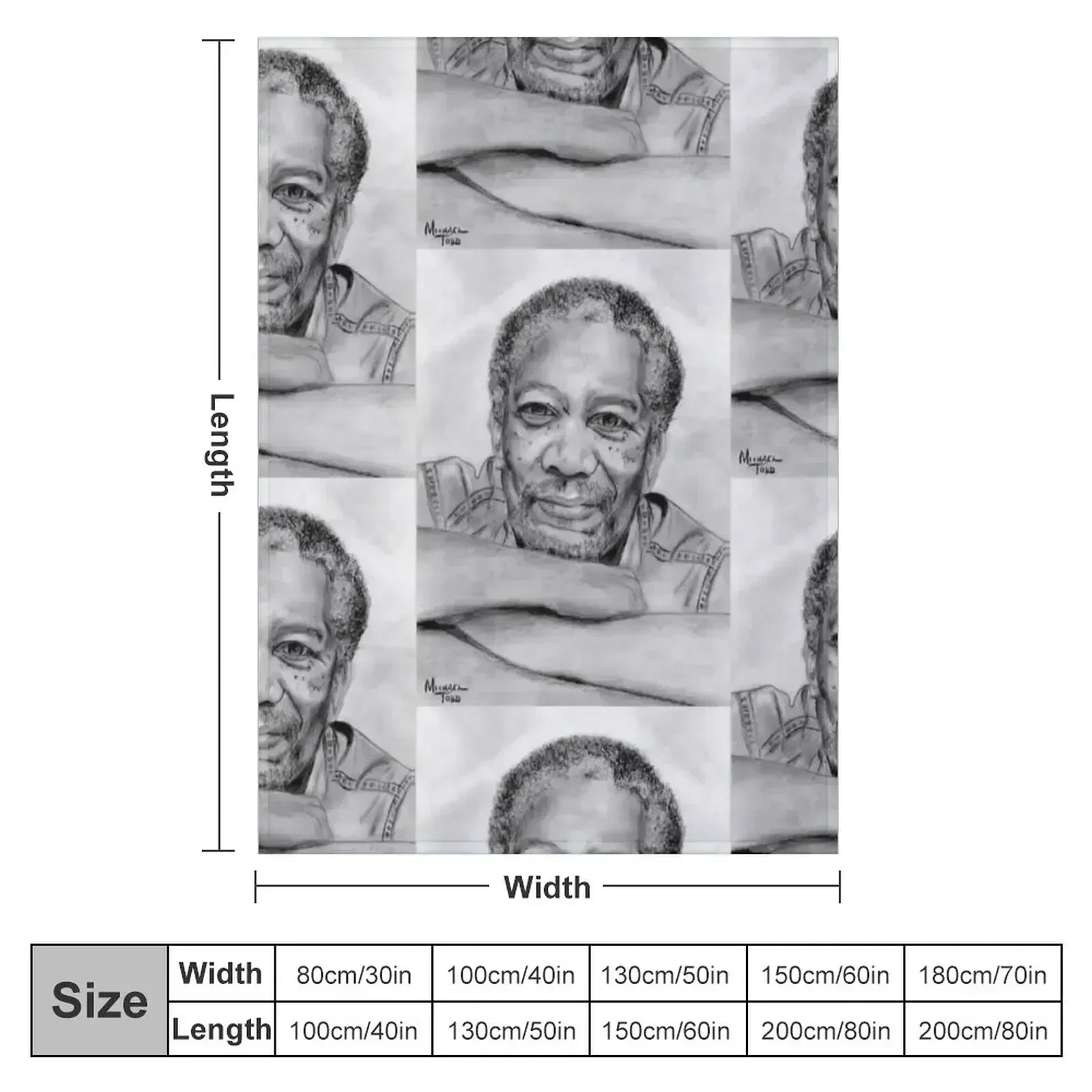 MORGAN FREEMAN Throw Blanket Hairys Soft Sleeping Bag manga Weighted Soft Big Blankets