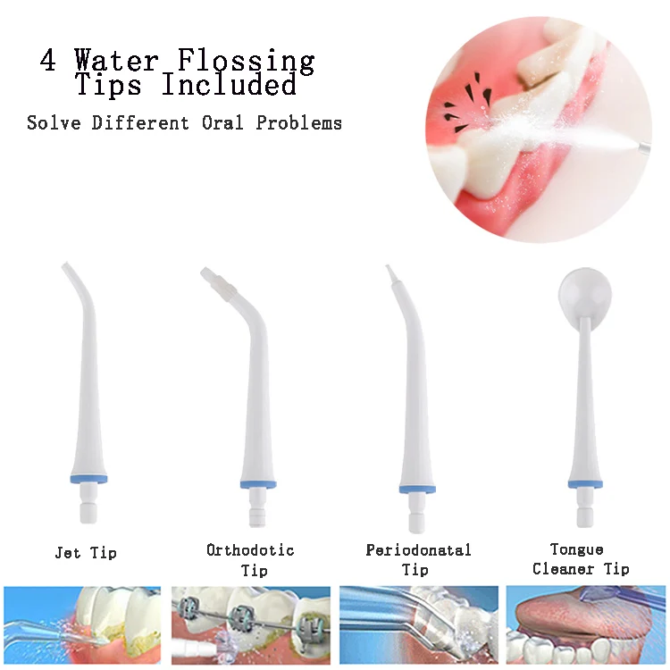 Sonic Electric Deep Cleaning Teeth Cleaner Cordless Oral Irrigator Portable Water Flosser