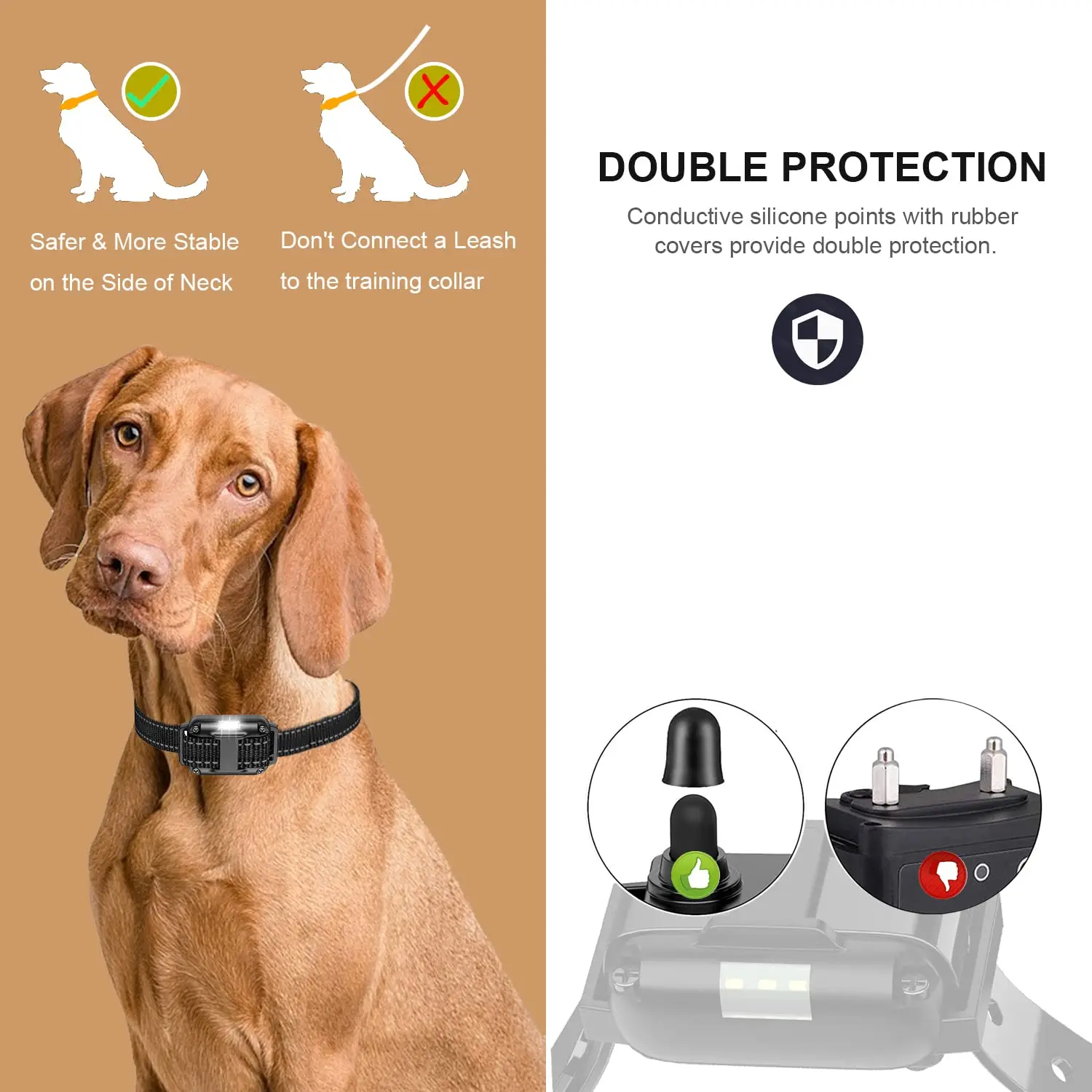 Dog Training Collar with Remote Innovative Upgraded IPX7 Waterproof Electric Collar with 3 Training Modes Smart Dog Shock Collar