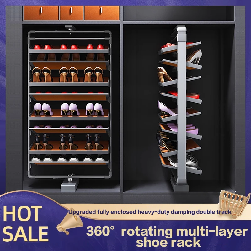

Rotating Shoe Rack 360 Degree Multifunctional Hardware Flip Rack Custom Shoe Cabinet Multi-Layer Shoe Rack Keli