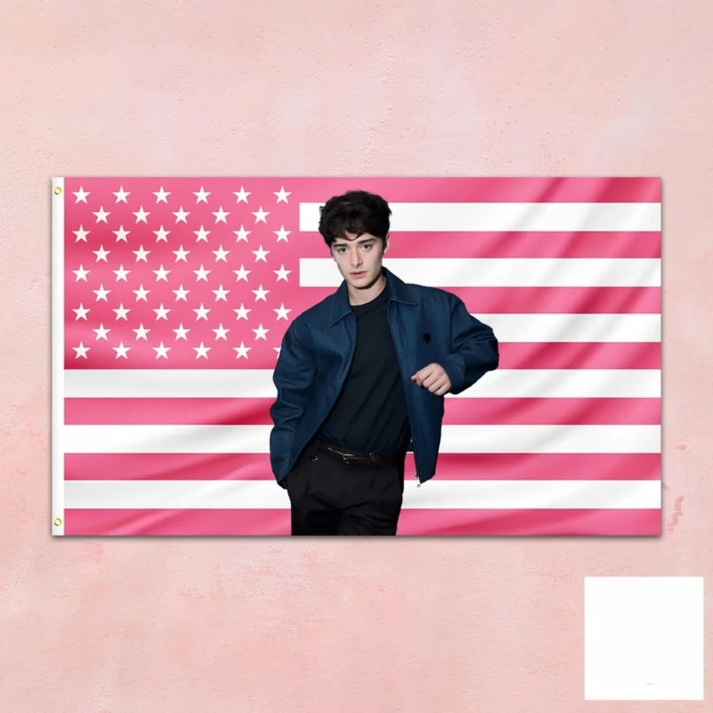 Noah Schnapp Lover Flag – Pink American Aesthetic Tapestry for Pride Wall, Dorm Decor, or Queer Room Art by BennyBoyStore