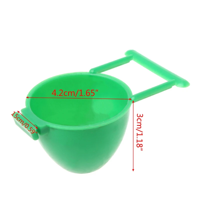 F92B Parrot Fruit Feeder Plastics Bowl Water Cup Feeding Tool to Keep Clean