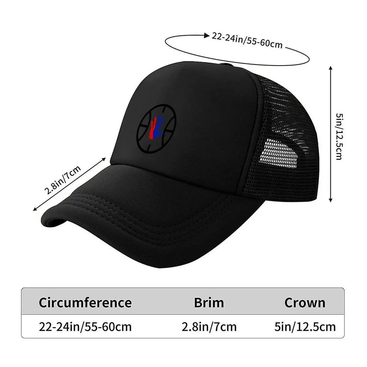 New Symbolic Hand within Circular Frame Design Mesh Baseball Cap