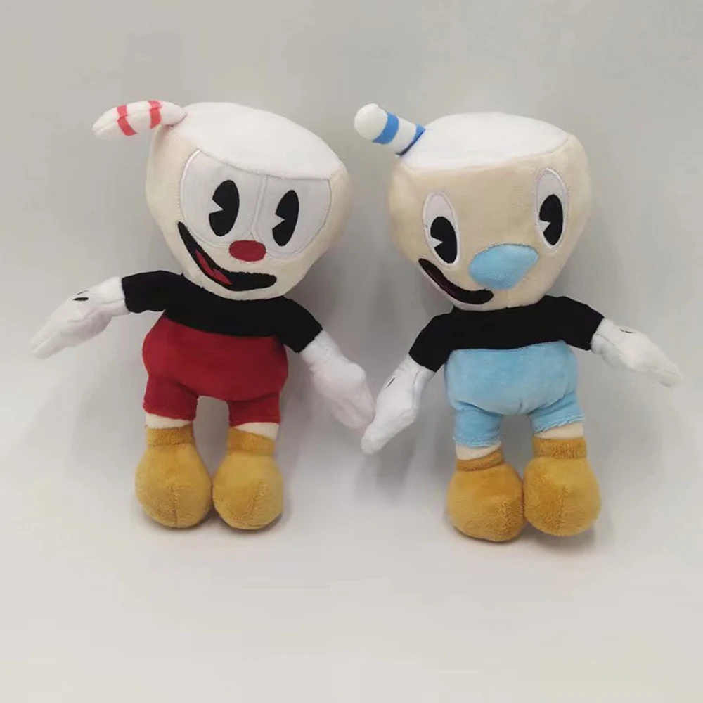 

Red or Blue Super Funny The Animation Cuphead Plush Toys Crazy Adventure Show Anime Character Peripherals Cartoon Plushie Doll