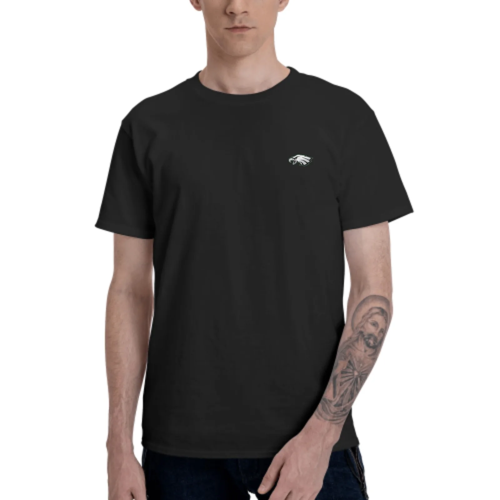 

Eagle's Eye Two colors of men's T-shirt- Short Sleeve Crew Neck Soft Fitted Tees S - 6XL Fresh Classic Basic Tshirts