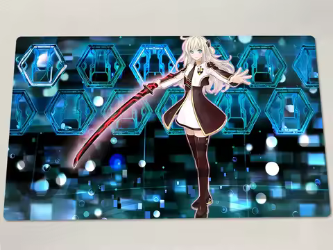 YuGiOh Playmat Sky Striker Ace - Raye TCG CCG Mat Board Game Pad Trading Card Game Mat Mousepad Gaming Play Mat Free Bag 60x35cm