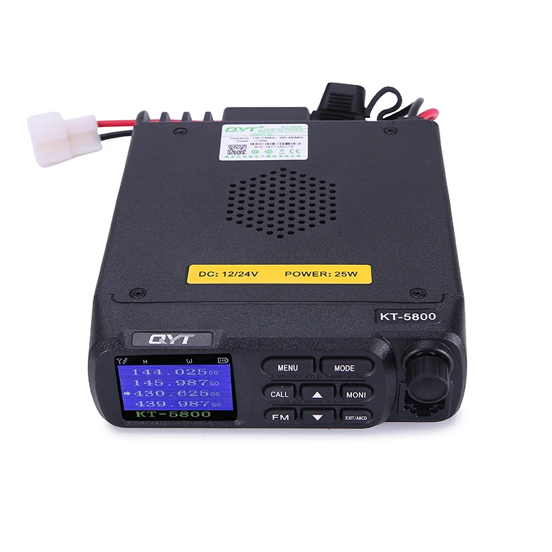 

QYT KT-5800 Mini Car Mobile Transceiver 12V/24V Dual Band UHF VHF for Radio Walkie Talkie for Truck Use