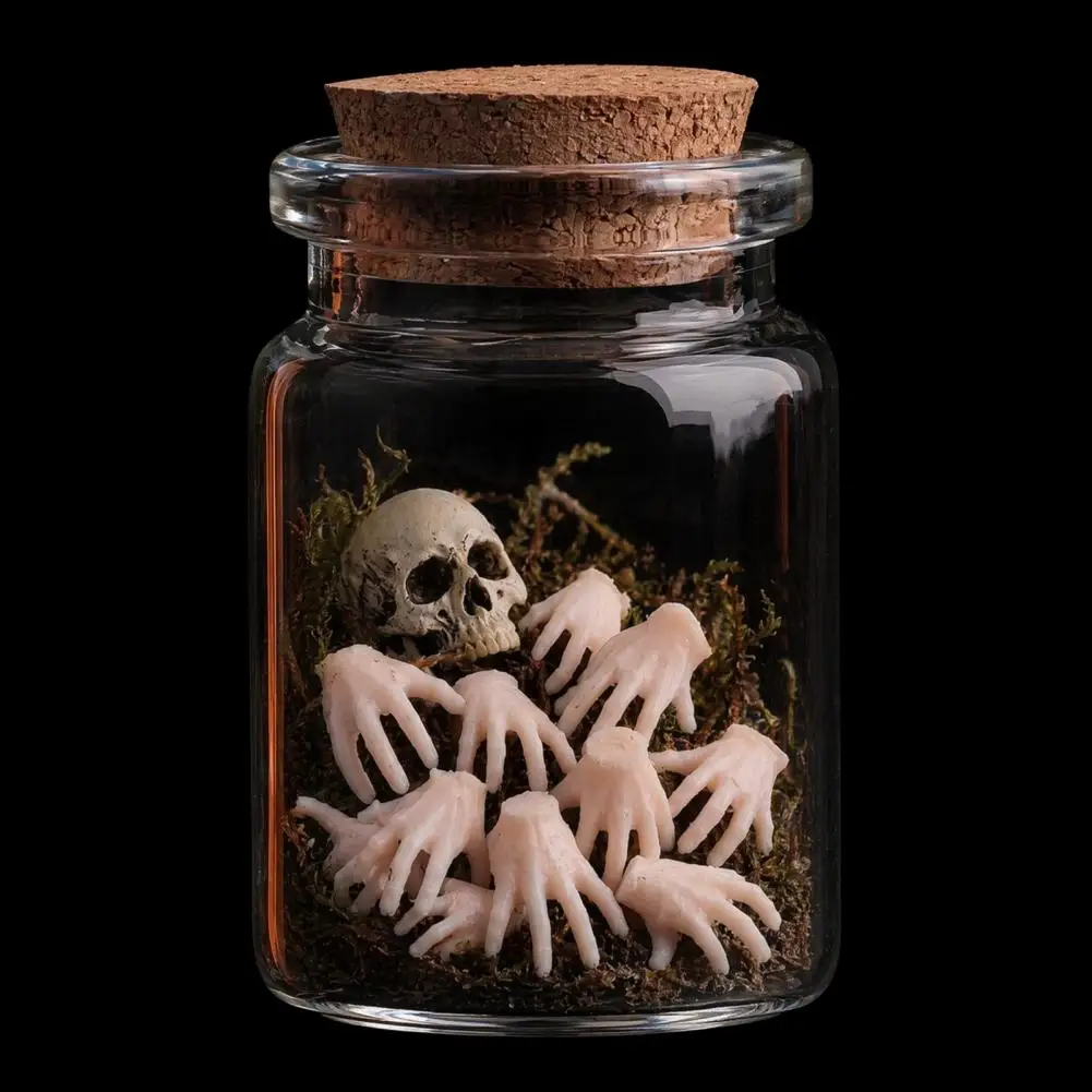 Haunted House Props Halloween Mini Crawling Hand Ornaments Realistic Palm Decor Props Spooky Figurines for Haunted House Party