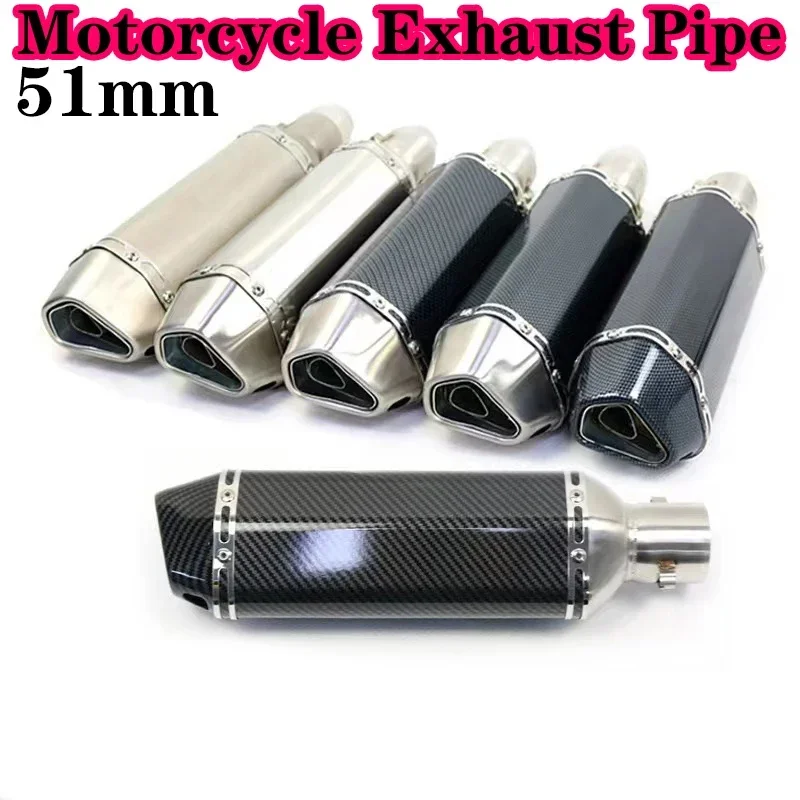 51MM Motorcycle Exhaust Pipe Muffler Moto GP Escape System With Laser Logo For CRF230 DUKE CBR MT07 CB600F Slip-on With Dbkiller