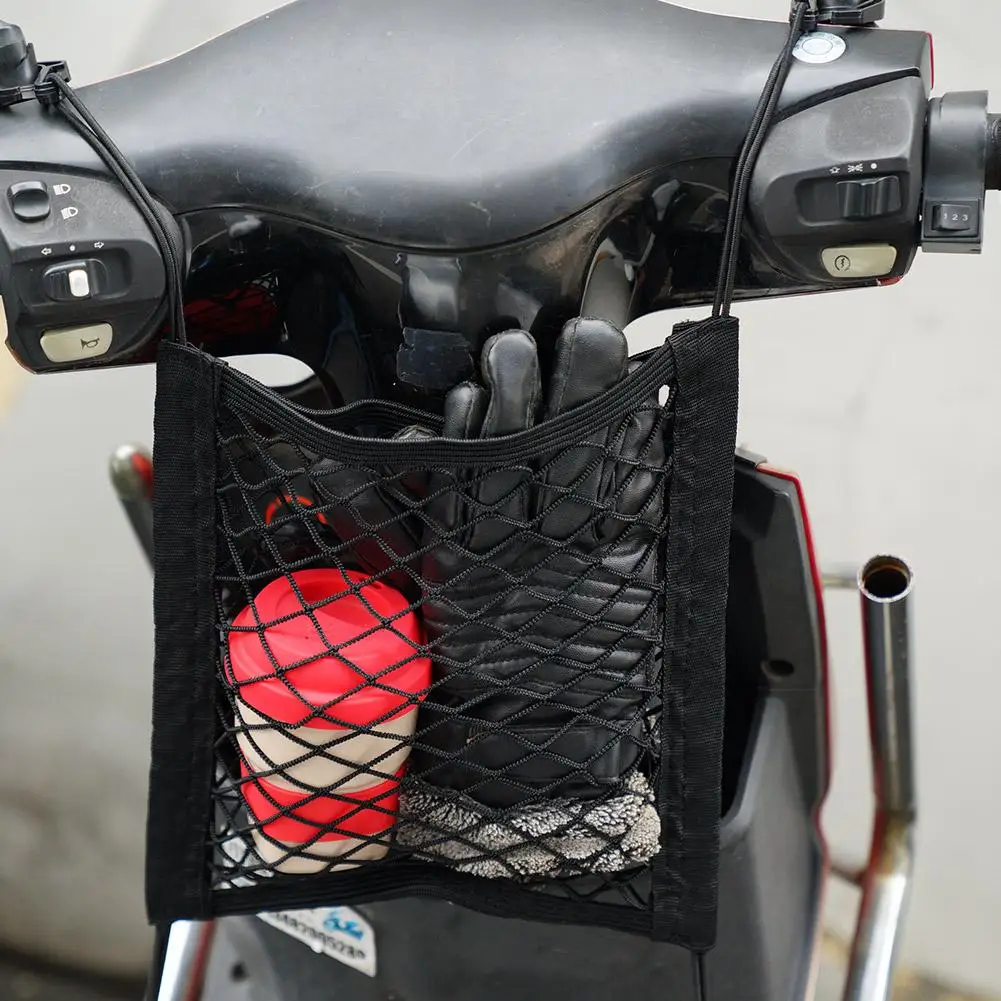 Motorcycle Luggage Net Bike 4 Hooks Hold Down Fuel Tank Luggage Mesh Web Styling Luggage Net Hook Hold Bag Universal