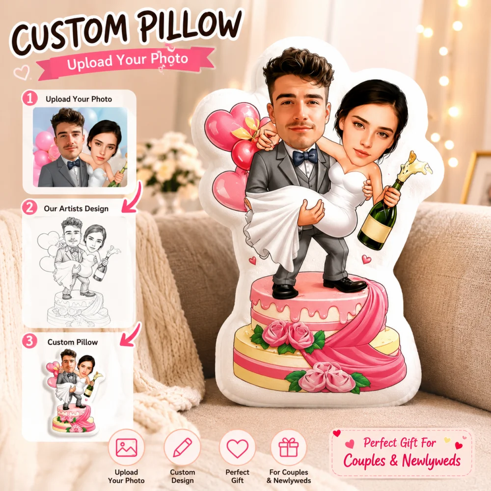 

Custom Photo Wedding Pillow – Personalized Bride & Groom Cushion Gift Couple Home & Wedding Decor Anniversary Proposal Gifts