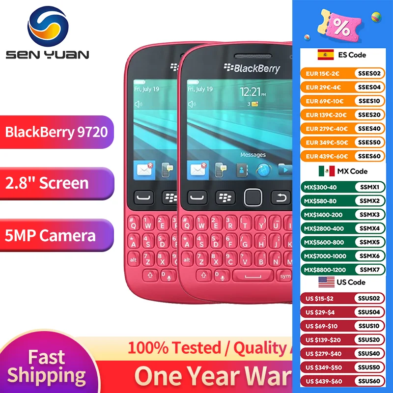 Оригинальный мобильный телефон Blackberry 9720 Samoa 2G 3G, 2,8 дюйма, 5 МП, Wi-Fi, смартфон BlackBerry OS, QWERTY, клавиатура 9720, мобильный телефон Оригинальный мобильный телефон Blackberry 9720 Samoa 2G 3G, 2,8 дюйма, 5 МП, Wi-Fi, смартфон BlackBerry OS, QWERTY, клавиатура 9720, мобильный телефон