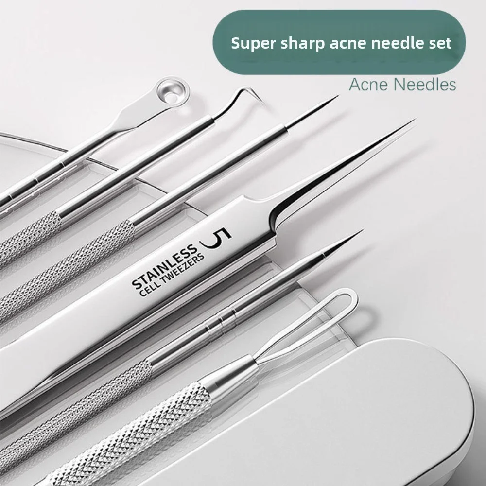 블랙헤드 제거기 여드름 압출기 핀셋 블랙헤드 클립 5종 추출기 여드름 코두름 제거 도구