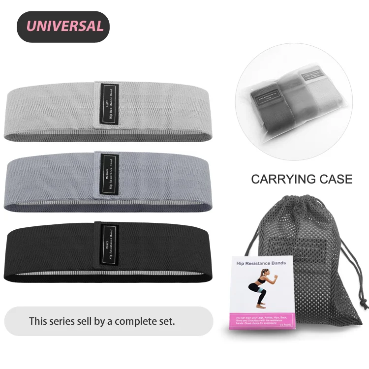 Non Slip Elastic Fabric Hip Circle Booty Bands Workout Resistance Bands for Legs and Butt Exercise