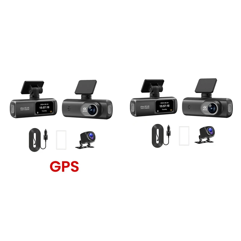 FULL-V22 Driving Recorder HD 4K Front & Rear Dual Recording Mobile Phone Interconnection Driving Track Vehicle Recorder