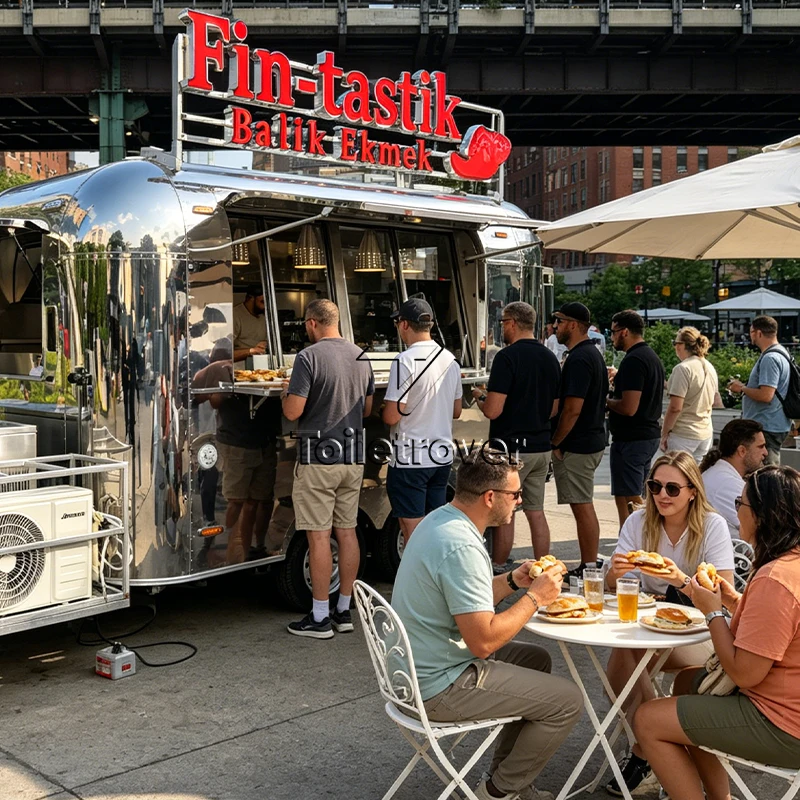 

Luxury Hot Dog Cart Mobile Food Mini Food Trailer Fully Equipped Food Truck Outdoor Mobile Food Truck Trailer for Business