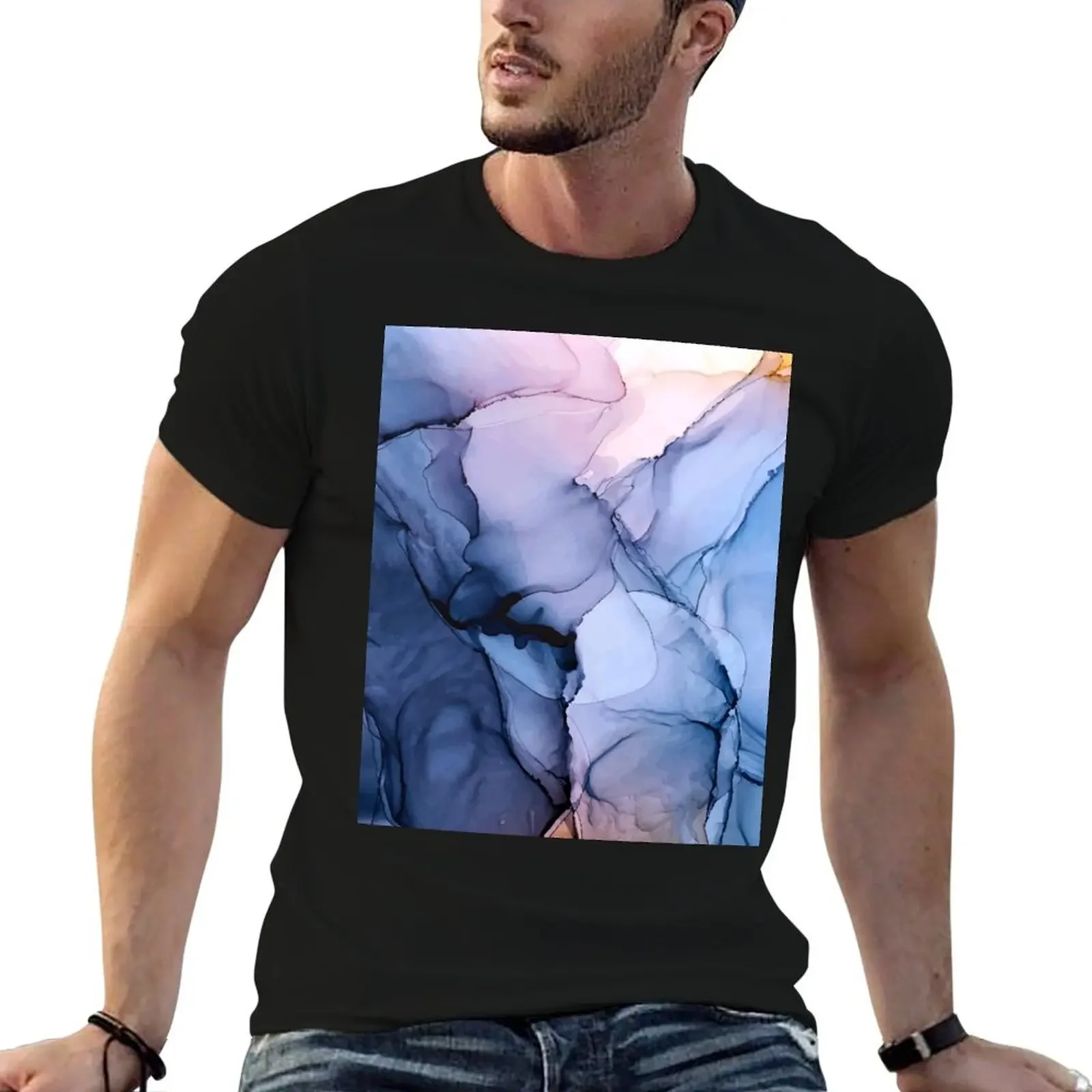 Captivating 1 - Alcohol Ink Painting T-Shirt animal prinfor boys blacks customs design your own mens funny t shirts