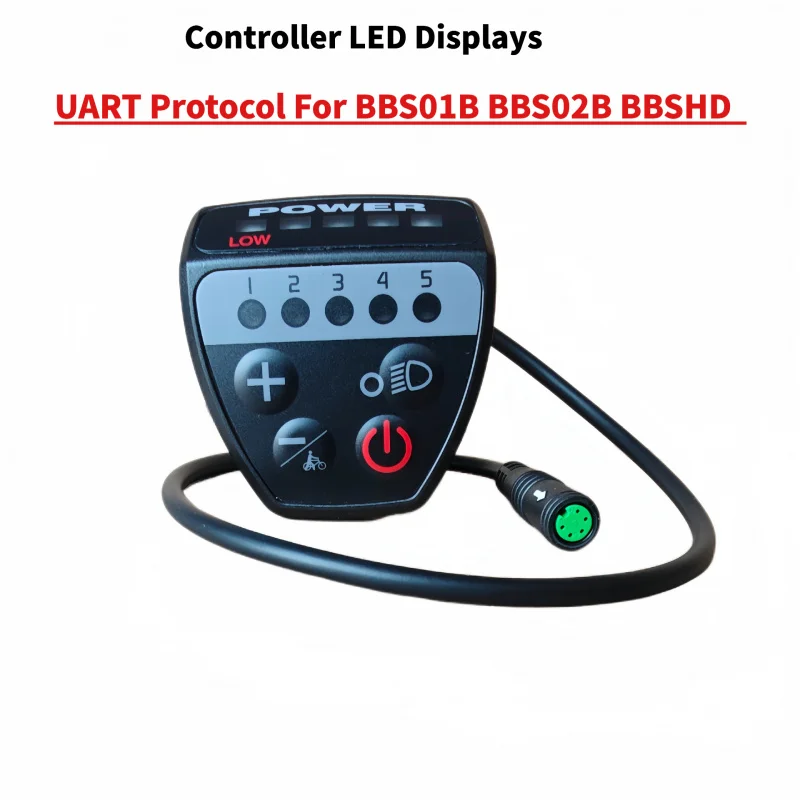 LALA DZ888 Electric Bike Display Controller LED Displays UART Protocol For BBS01B BBS02B BBSHD Mid Motor Accessories