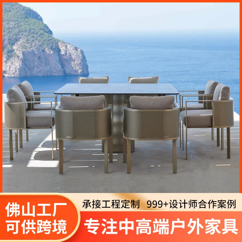 

Трансграничная внешняя торговля, комбинация стола и стула для уличного двора, садовая терраса, высококачественная мебель для обеденного стола и стула