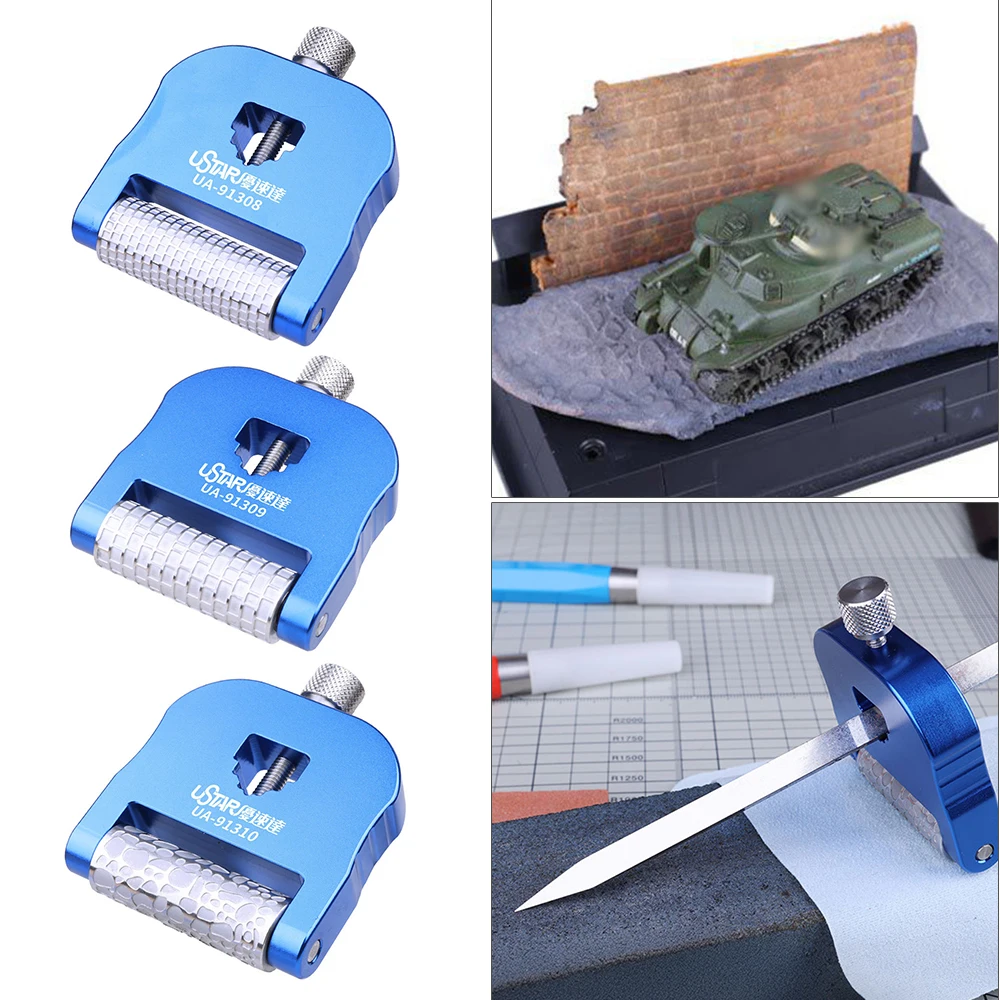 Multi-Function Model DIY Tool Texturing Roller Model Scenery And Terrain Modelling Tool Angle Fixed For Carving Knives Sharpner