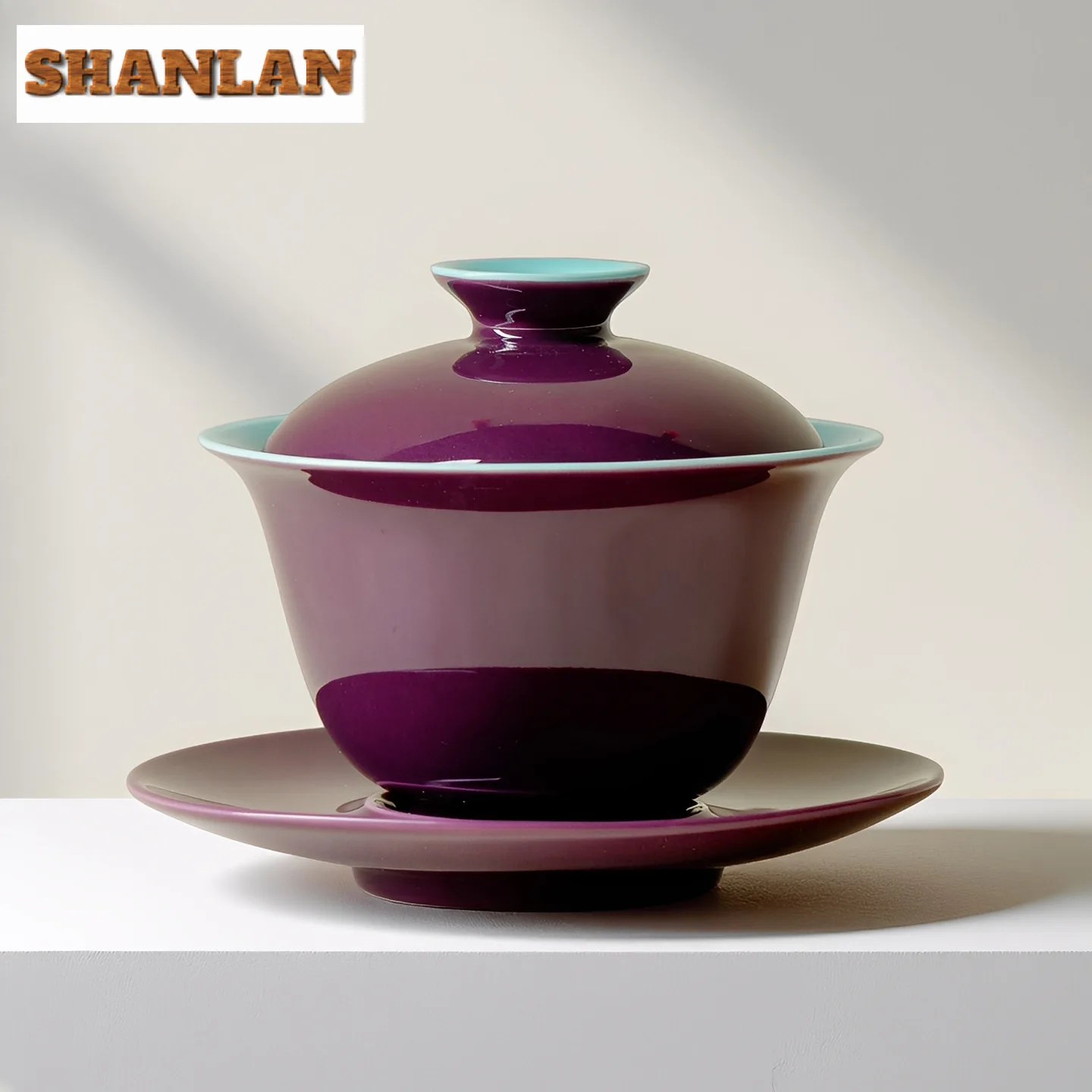 

130ml Purple Turquoise Green Gaiwan Handmade Tea Tureen Tea Bowl With Lid Kit Tea Maker Cover Bowl Tea Services Ornaments Craft