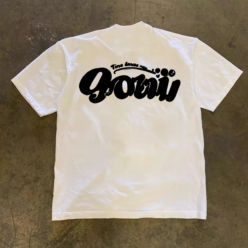 Loose Fit Cotton Short Sleeve T-Shirt Unisex Casual Comfortable Breathable Pure Cotton Double Thread T-Shirt for Summer
