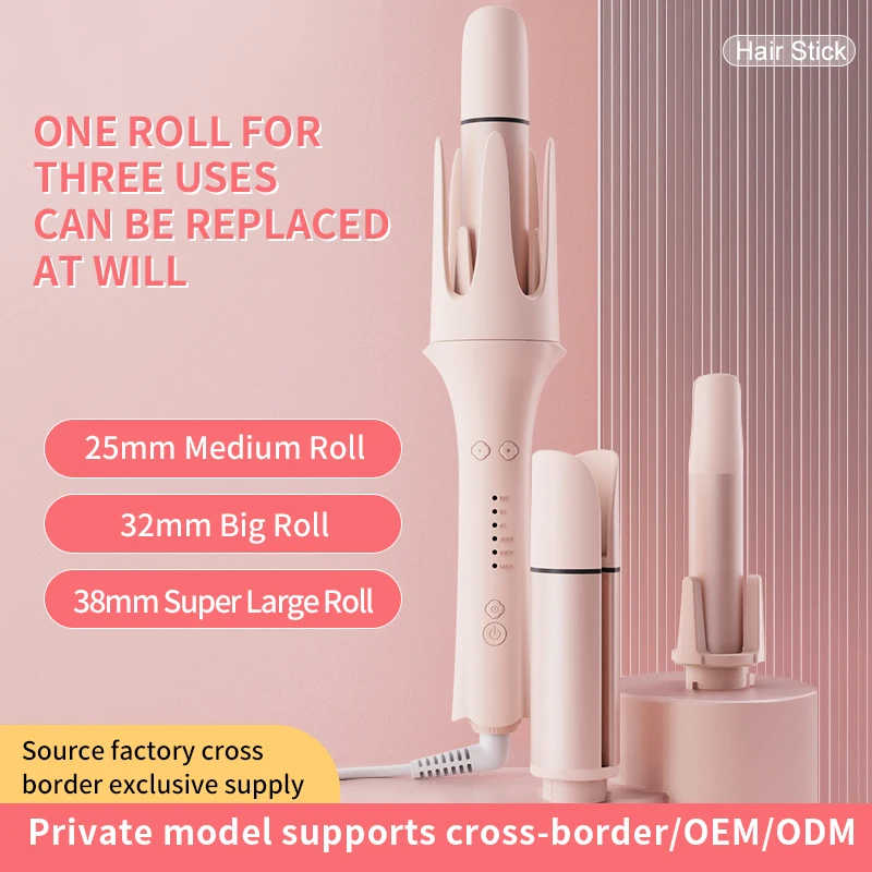 4in1 new intelligent automatic curling iron professional Oem curling iron long barrel rotating