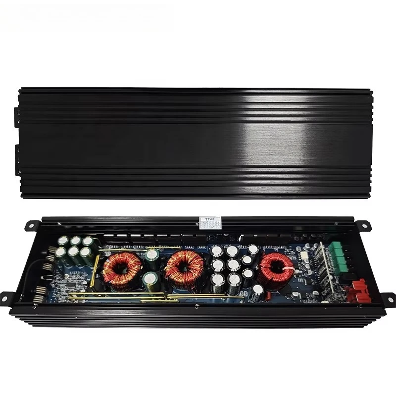 1500W RMS Mini Class D Car Amplifier, Compact Size High Sound Quality Power Amp Suitable for Automobile Vehicle Speakers