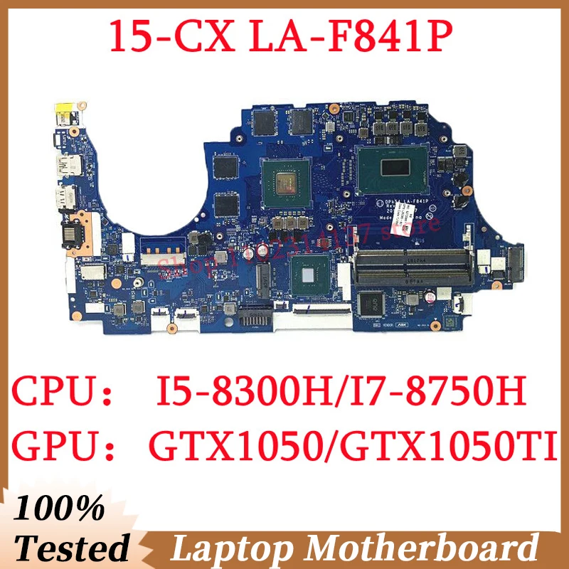 For HP 15-CX L20295-601 L20301-601 L20296-601 L20302-601 With I5/I7 CPU LA-F841P Laptop Motherboard GTX1050/GTX1050TI 100%Tested