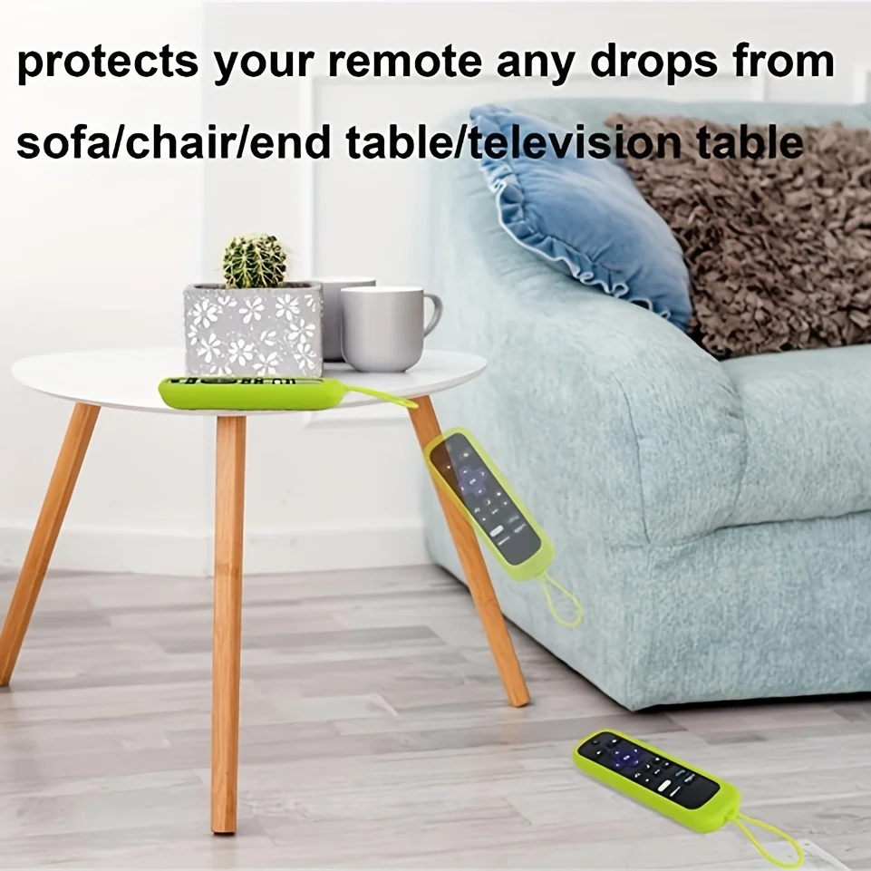 Capa protetora de silicone para controle remoto de TV, capa antiderrapante, pele à prova de poeira, adequada para TCL Roku Express, RC280, RCAL7R