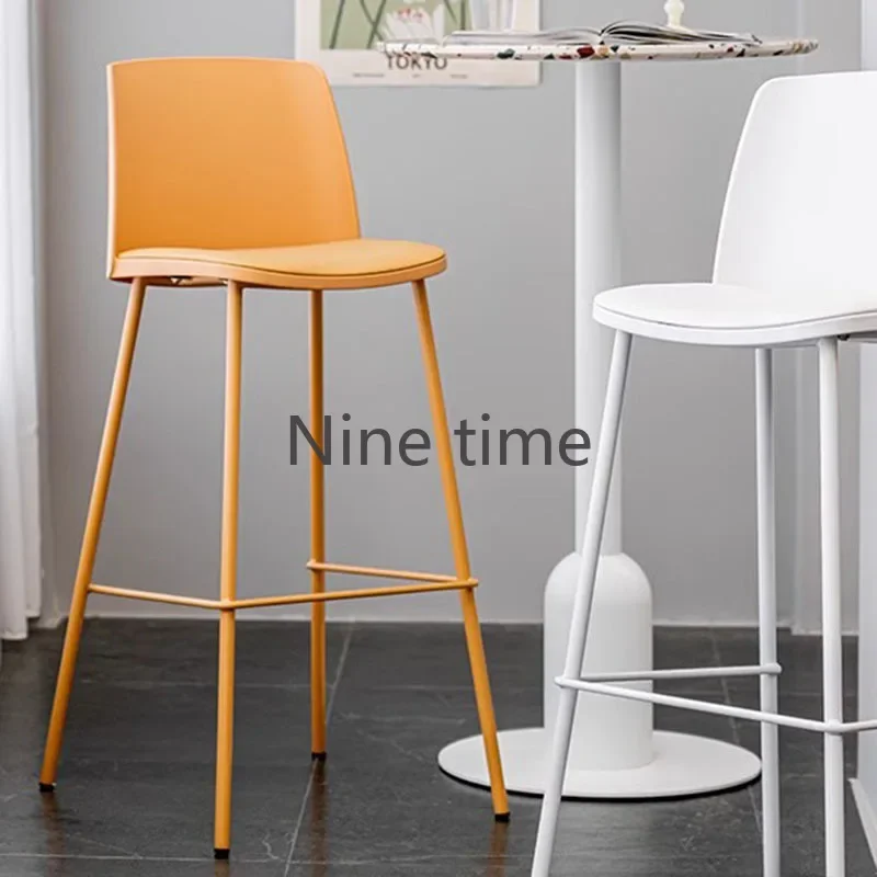 

Write Minimalistic Plastic Bar Chairs Modern Nordic High Restaurant Office Bar Chairs Outdoor Vanity Taburetes Altos Furniture