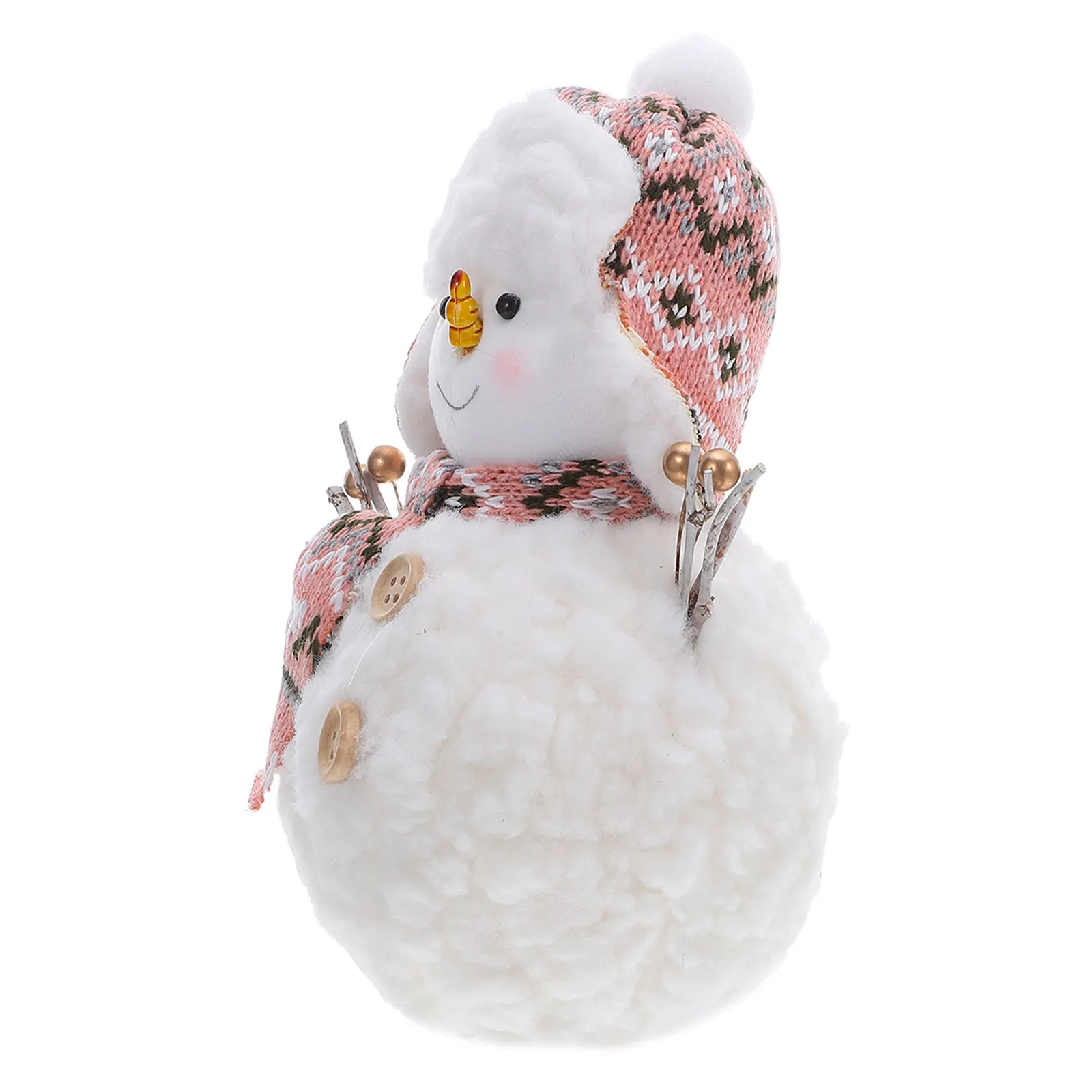 Snowman Decoration Tabletop Charming Soft Xmas Ornament for Home Kitchen Bathroom 18Cm Holiday Winter Decor Snowman Decor