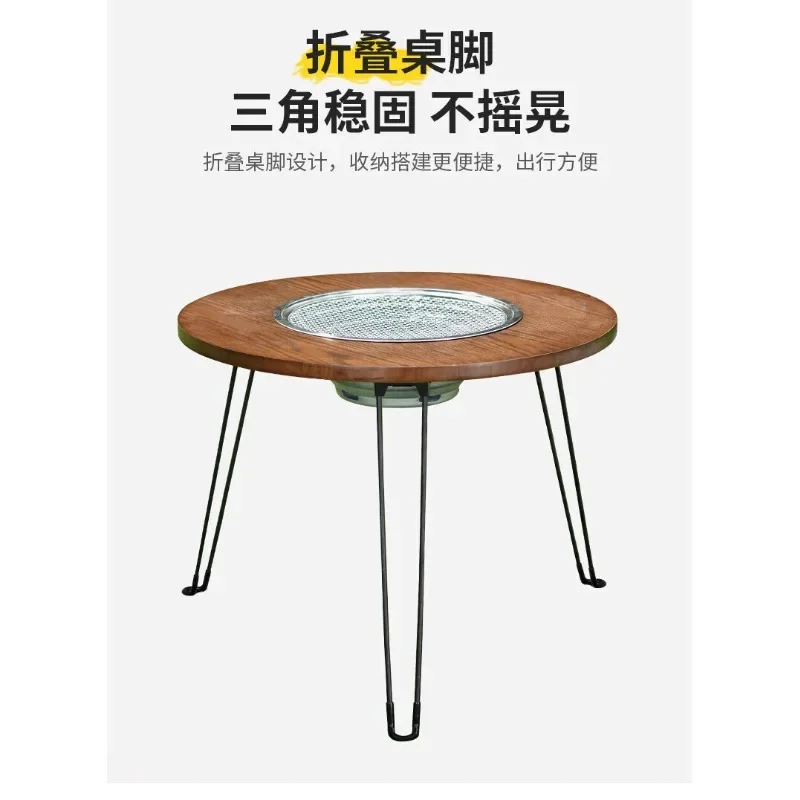 Mojia outdoor mesh folding table and chair combination set simple villa outdoor courtyard garden table and chair