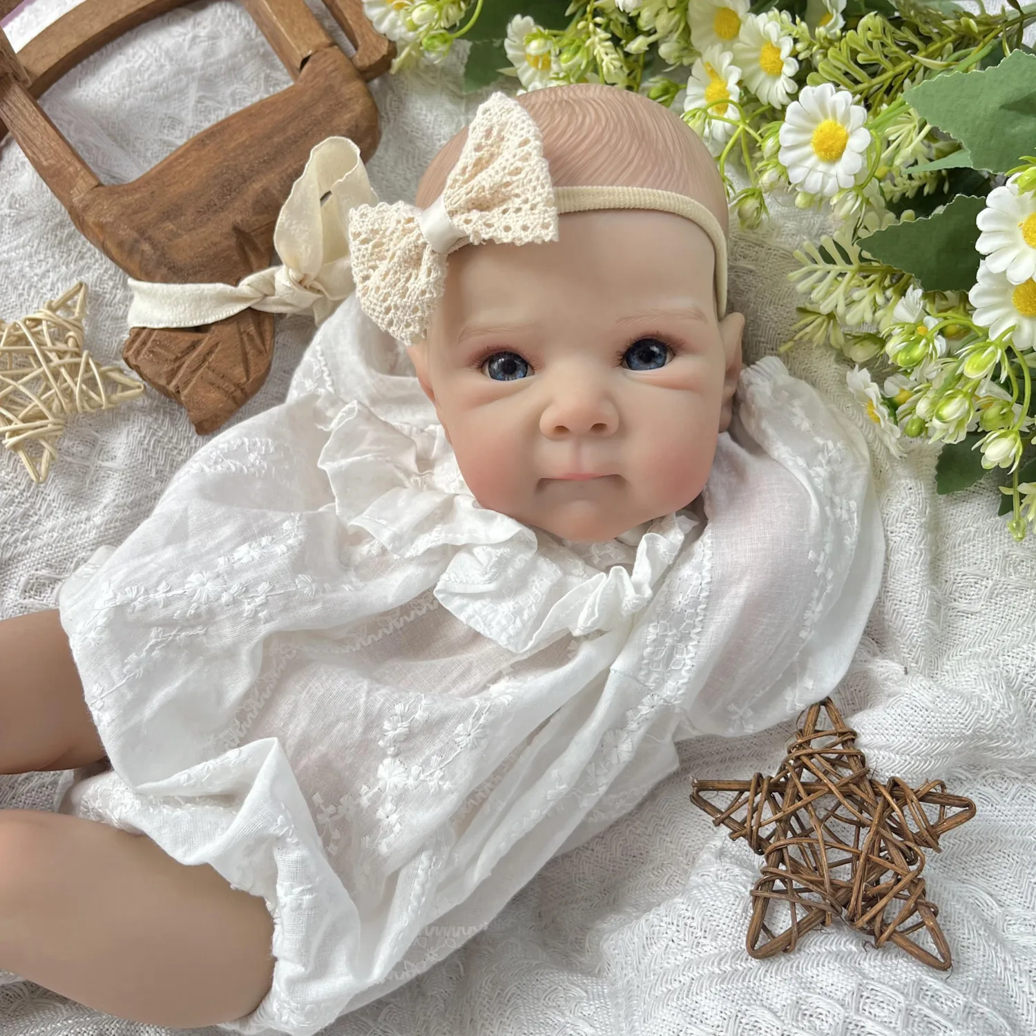 Poupée bébé reborn réaliste de 18 pouces (45 cm), jouet à l'aspect réel avec corps en tissu, peau 3D, cadeau d'anniversaire adorable pour les enfants