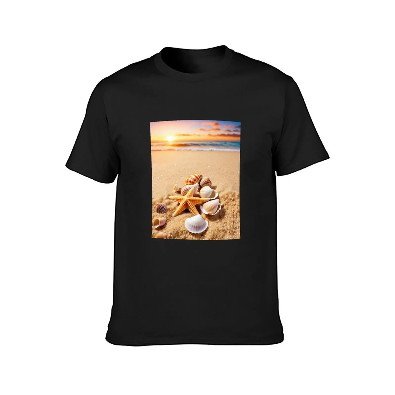 Seashells T-Shirt plain funnys korean fashion mens white t shirts