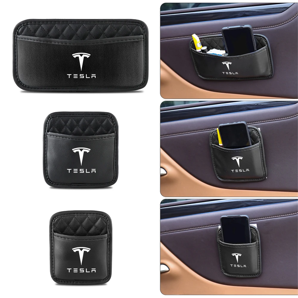 

1pcs Car Storage Pocket Seat Back Side Door Organizer Bag For Tesla Model 3 Model Y Model S Model X Cybertruck Roadster SpaceX