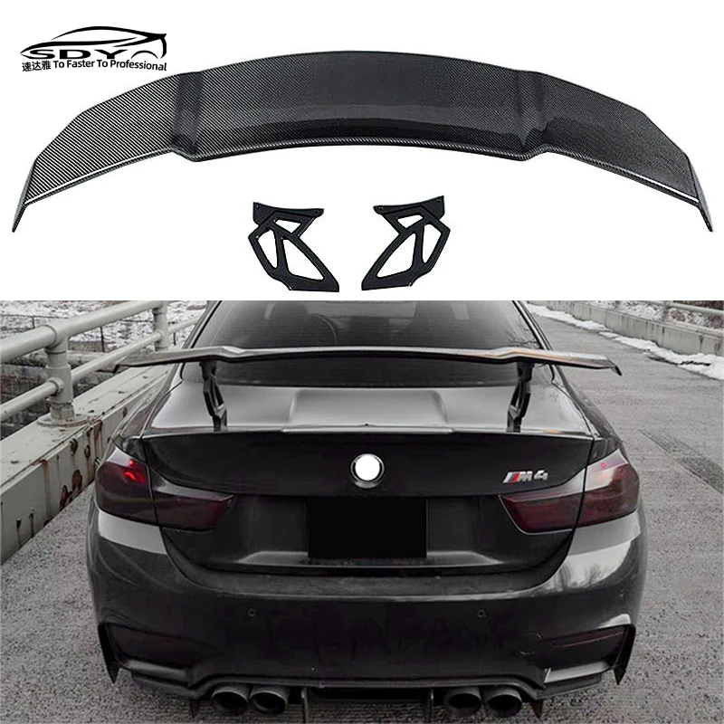 F80 F82 V نمط جودة عالية ألياف الكربون الخلفي سبويلر الجذع المفسد الشفاه ل F80 M3 F82 M4