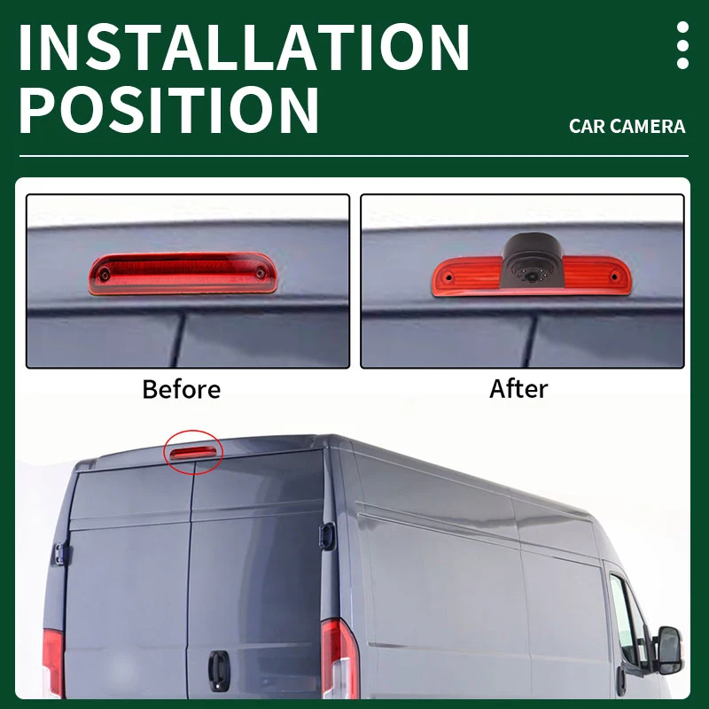 Car Brake Light Rear View Backup Camera With 4.3 Inch LCD Monitor For Fiat Ducato Peugeot Boxer Citroen Relay ﻿