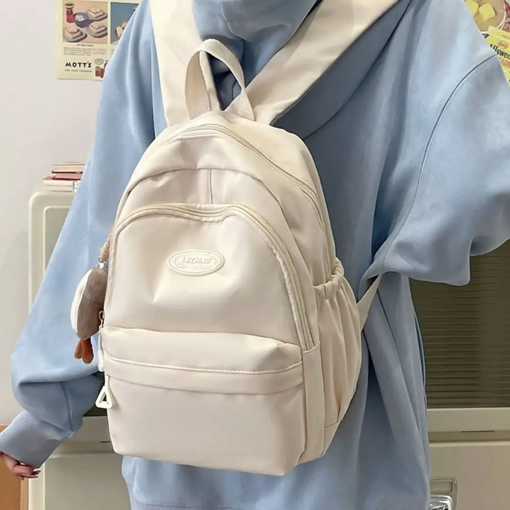 Cute Large Capacity Backpack Nylon Candy Color Schoolbag Travel Knapsacks Daily
