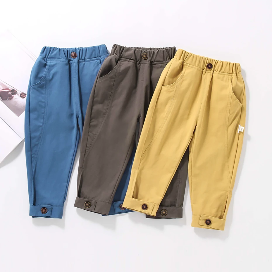 Toddler Pants For Boy Solid Color Trousers Boys Spring Autumn Kids Pants Casual Style Kid Clothes