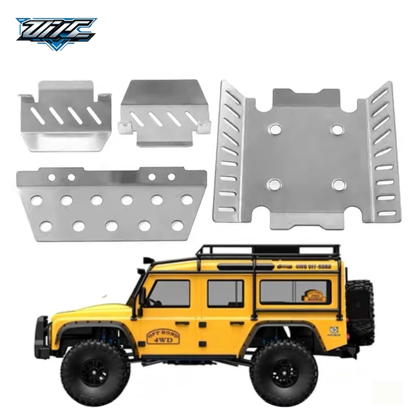 Stainless‑Steel Reinforced Chassis Armor Protector Guard 1PCS Bottom Protection Plate For 1/8 MJX H8H V1 V2 RC Car Upgrade Parts