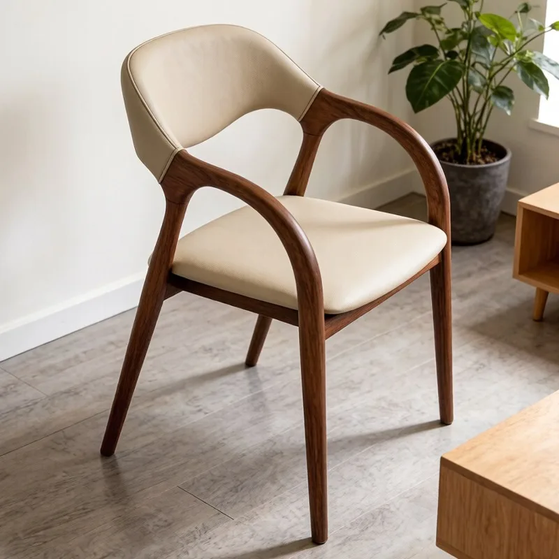 

Modern Comfortable Dining Chairs Minimalist Single Elegant Luxury Dining Chair Relaxing Waiting Room Dining Room Furniture