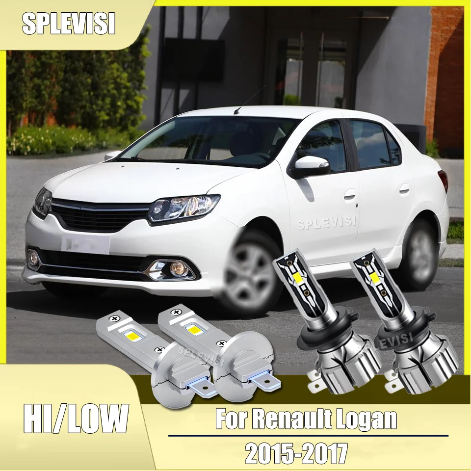 

IP68 Waterproof H1 H7 6000K White CSP Chips LED Headlights High Low Beam Simple Replacement For Renault Logan 2015 2016 2017