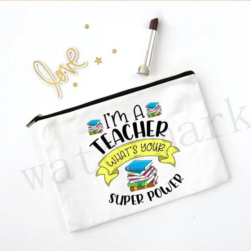 Beat gift for teacher Teacher Pencil Cases School Stationery Supplies Storage Bags Travel Wash Pouch kawaii Makeup Bag Gifts