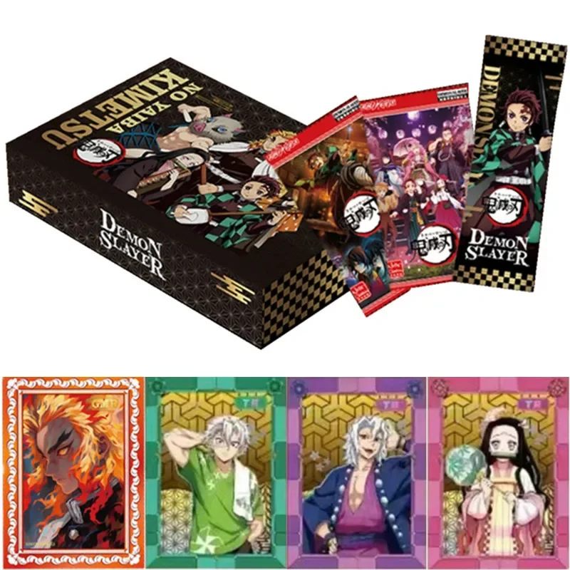 New Demon Slayer Anime Card Tanjirou Nezuko Zenitsu Inosuke Rare Character Collection Card Kids Toys Halloween Christmas Gift