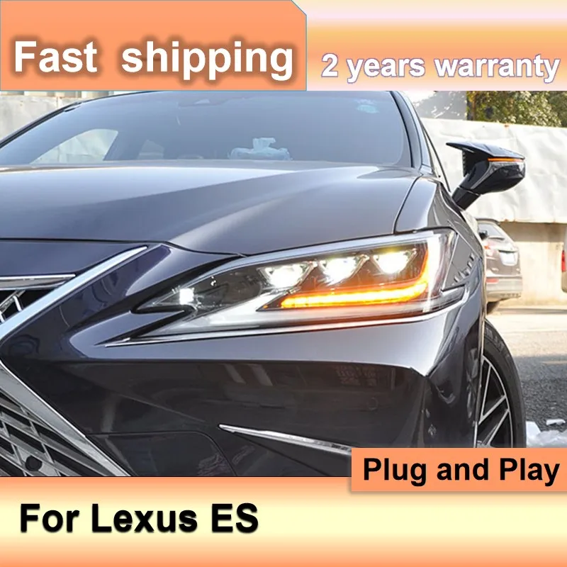 

Car Accessories for Lexus ES Headlamp 2018-2023 ES300 Headlight ES200 ES260 DRL Turn Signal High Beam Projector Lens